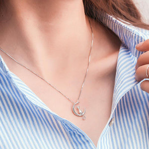 Beautiful Cat & Moon Necklace - Free Today