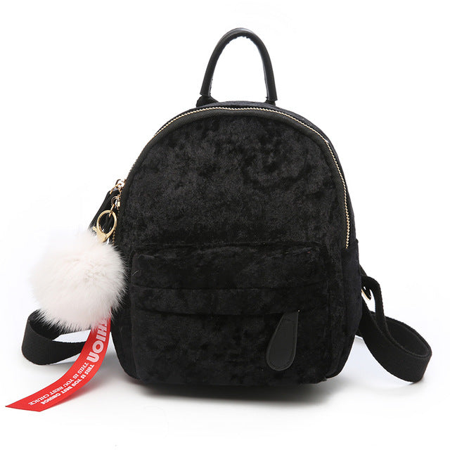 Beautiful Mini Velvet Backpack - 60% Off Today