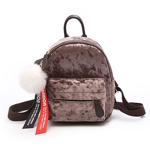 Beautiful Mini Velvet Backpack - 60% Off Today