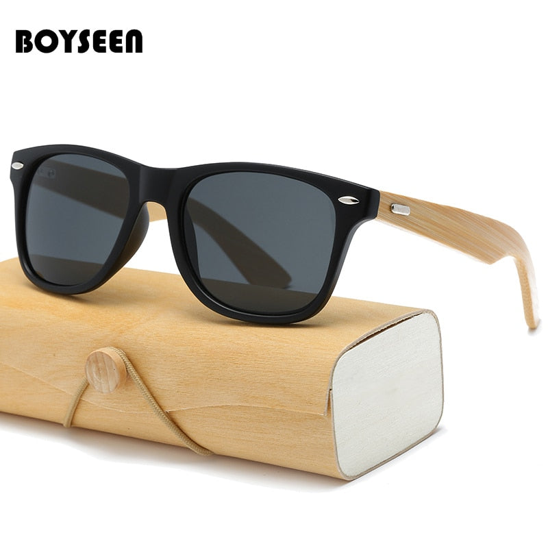 Retro Bamboo Wood Stylish Sunglasses - 60% Off Today