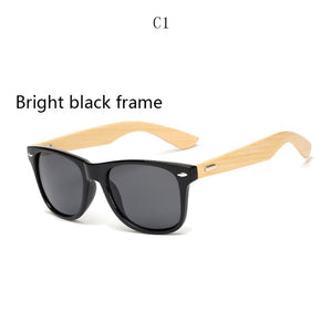 Retro Bamboo Wood Stylish Sunglasses - 60% Off Today