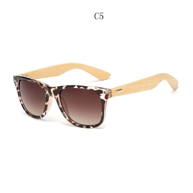 Retro Bamboo Wood Stylish Sunglasses - 60% Off Today