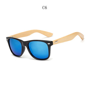 Retro Bamboo Wood Stylish Sunglasses - 60% Off Today