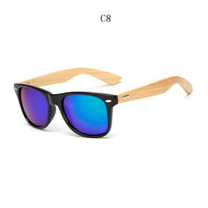 Retro Bamboo Wood Stylish Sunglasses - 60% Off Today