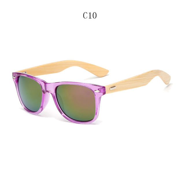 Retro Bamboo Wood Stylish Sunglasses - 60% Off Today