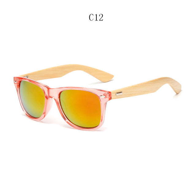 Retro Bamboo Wood Stylish Sunglasses - 60% Off Today