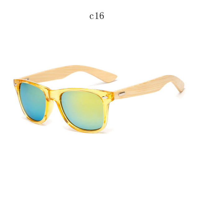 Retro Bamboo Wood Stylish Sunglasses - 60% Off Today